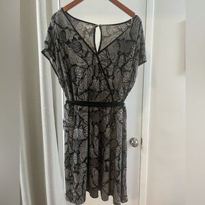 Maurices Black and Gray Paisley Dress